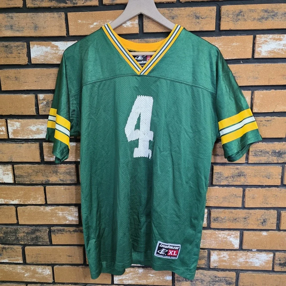 Logo Athletic Green Vintage Green Bay Packers Brett Favre #4 Jersey Youth XL‎